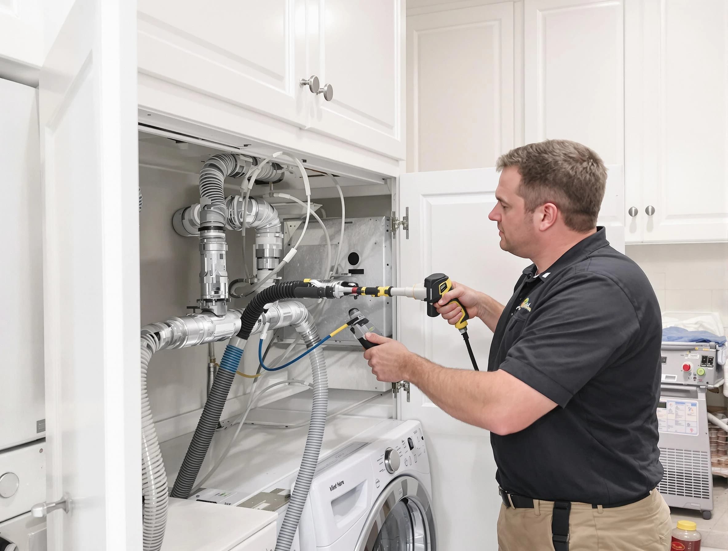South Jordan Dryer Vent Cleaning professional removing severe blockage from a clogged dryer vent in South Jordan