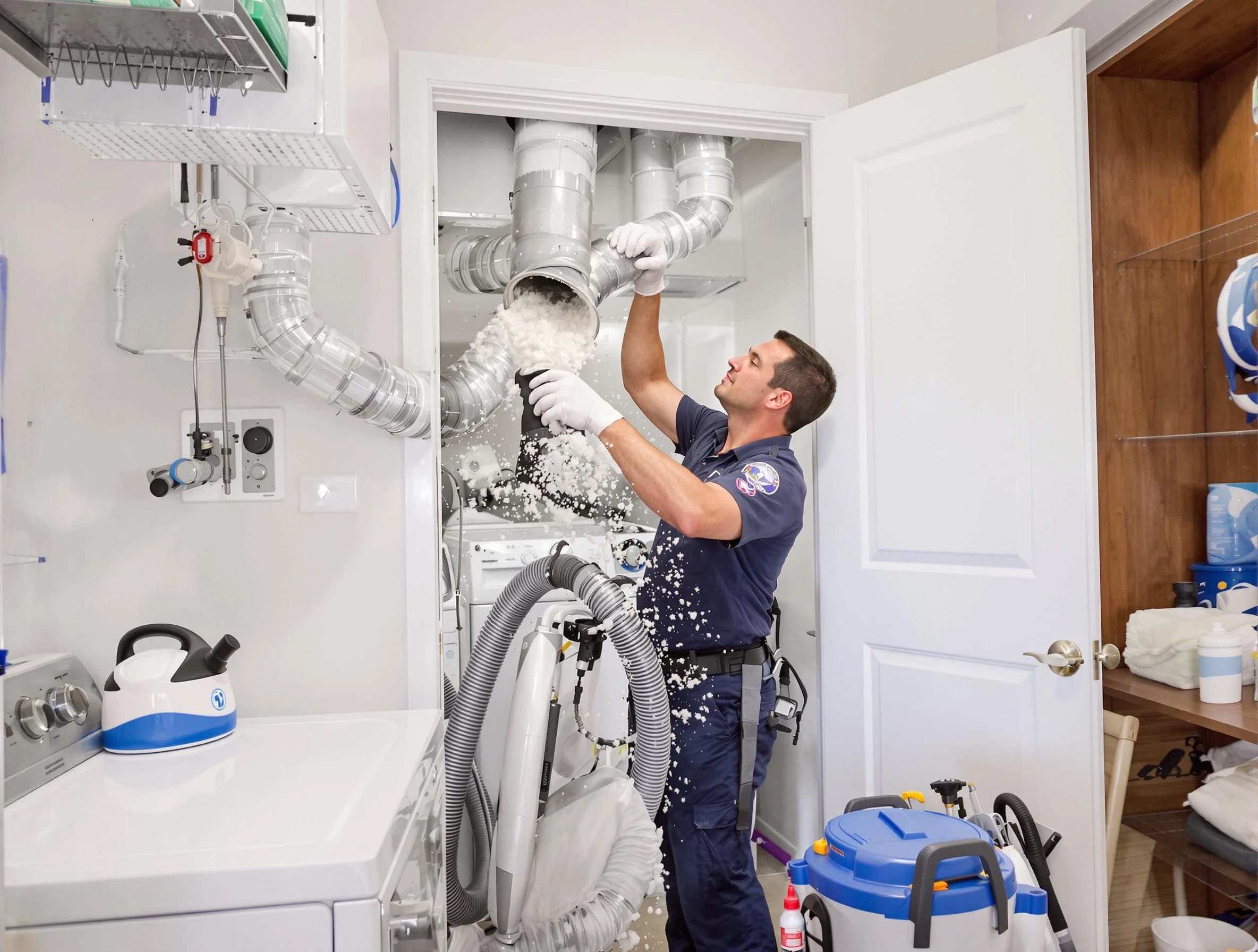 South Jordan Dryer Vent Cleaning technician delivering thorough residential dryer vent cleaning service in South Jordan